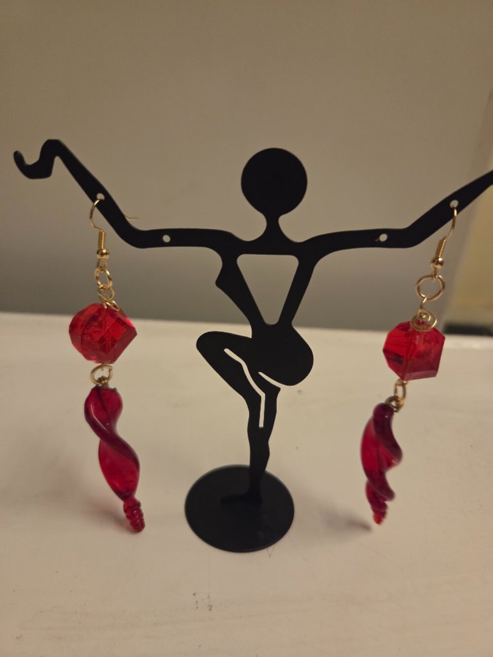 Red earrings